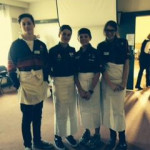 Scouts helping out at St. John Church - luncheon catering 2014
